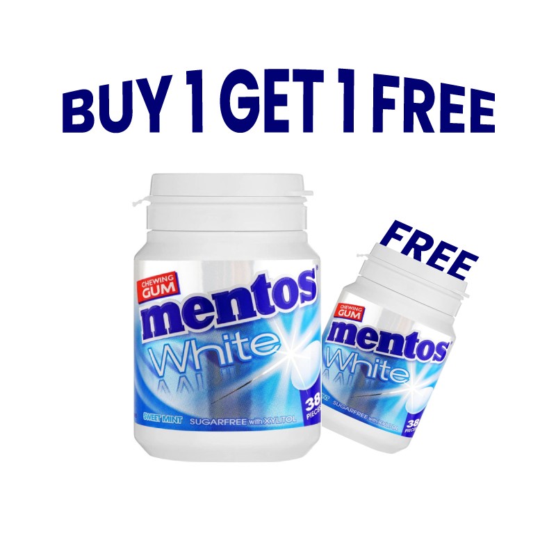 Mentos Gum Bottle Sweetmint 38P (1+1 OFFER)