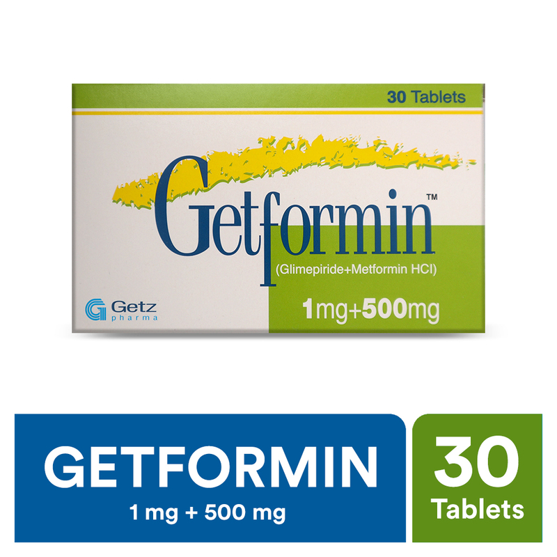 Getformin 1mg+500mg 30s