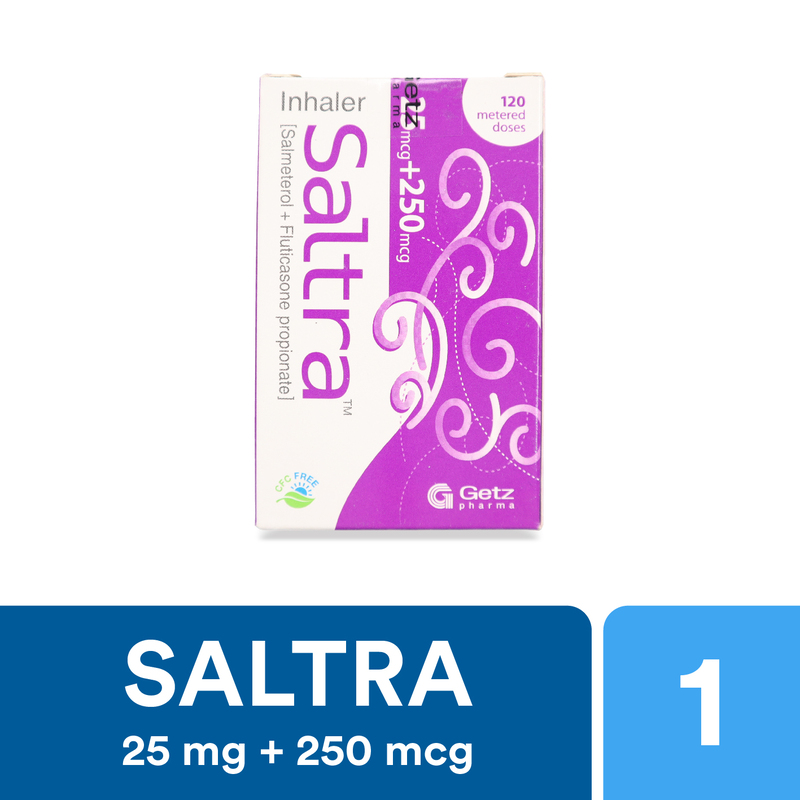 Saltra 25mg+250mg Inhaler