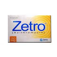 Zetro 250mg Capsules 10S