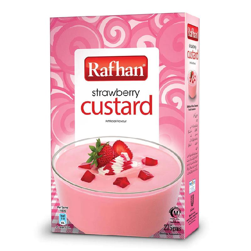 Rafhan Strawberry Custard 275g