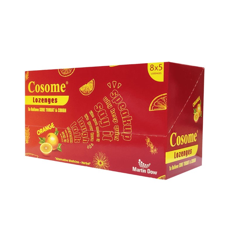 Cosome Lozenges Orange Tablets 5X8s