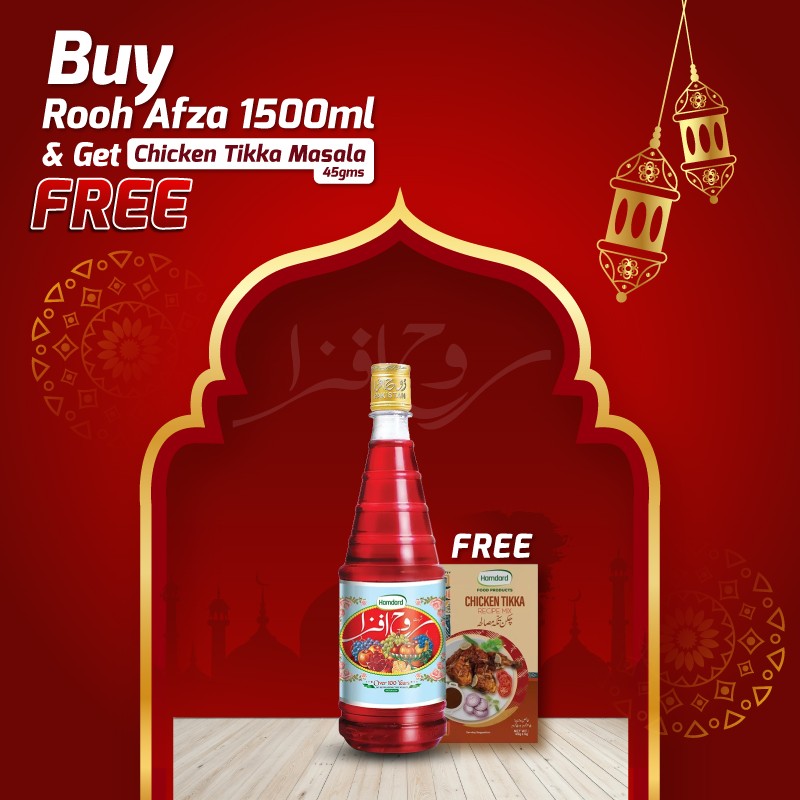 Buy Rooh Afza 1500ml & Get Chicken Tikka Masala 45gm FREE