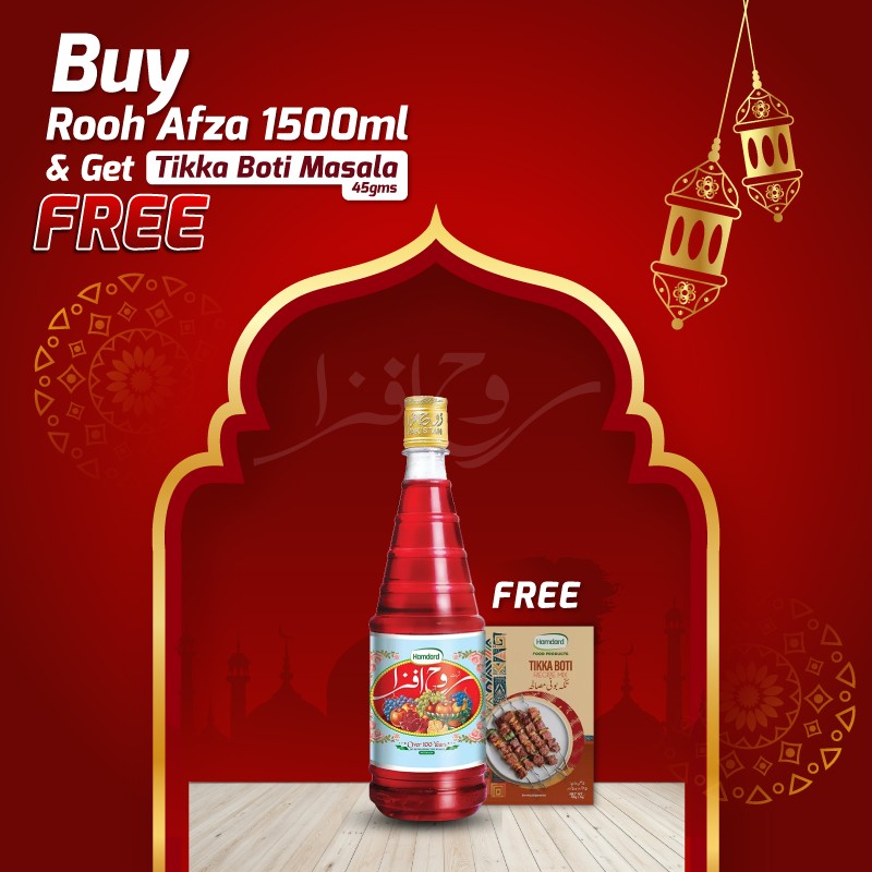 Buy Rooh Afza 1500ml & Get Tikka Boti Masala 45gm FREE
