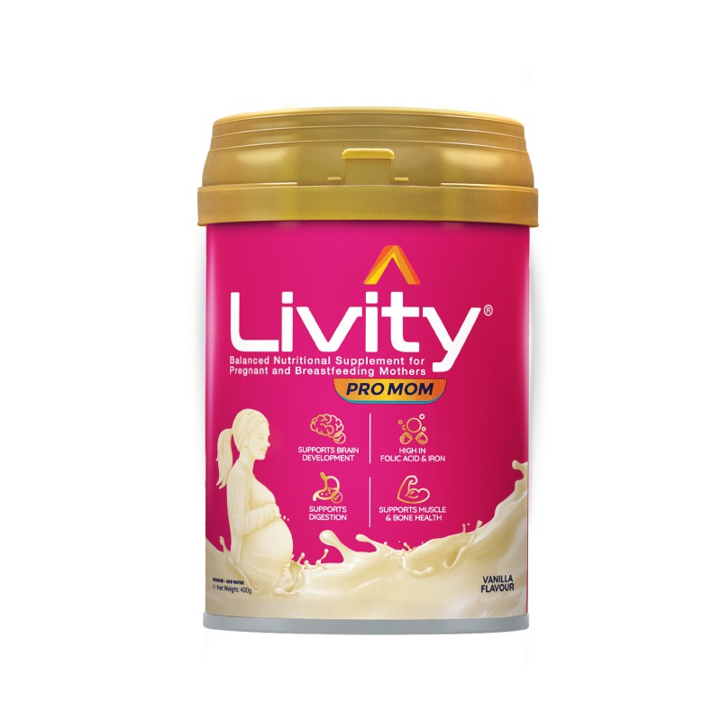Livity Pro Mom Vanilla 400gm Tin