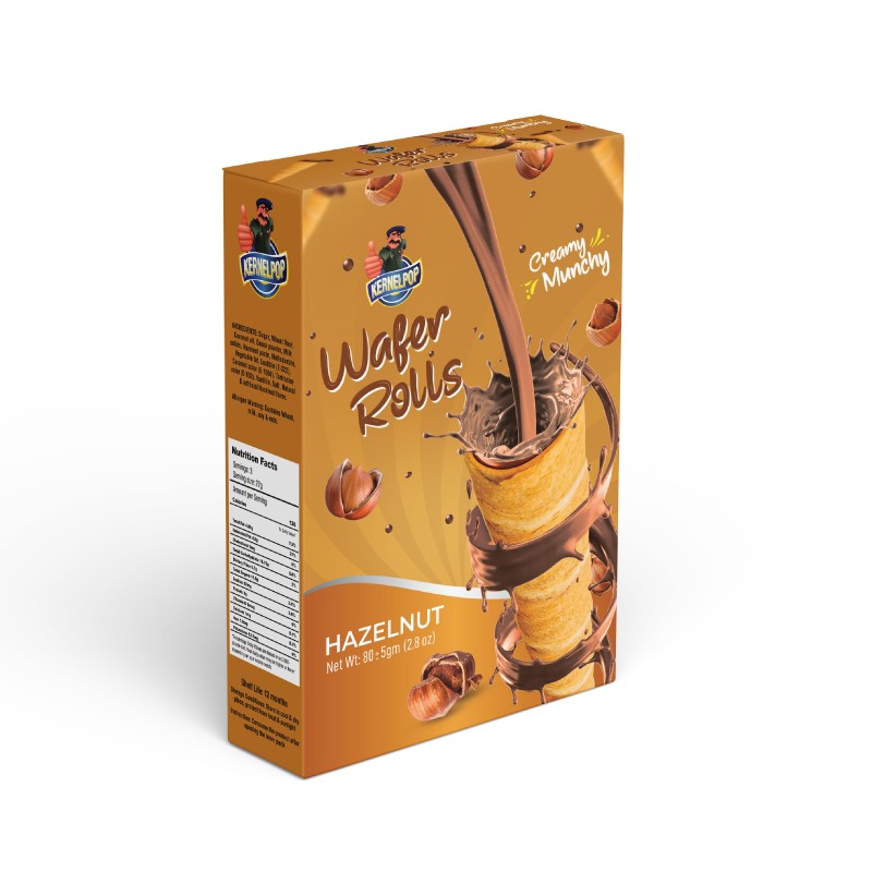 Kernelpop Hazelnut Wafer Rolls Box