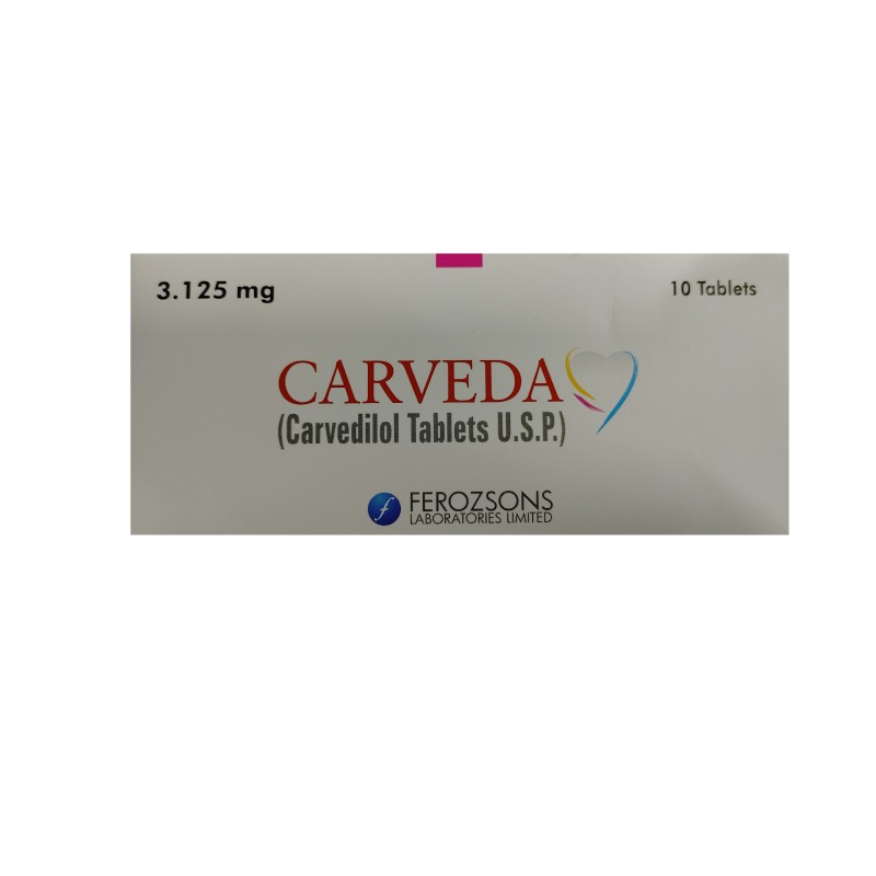 Carveda Tablets 3.125mg (Carvedilol)