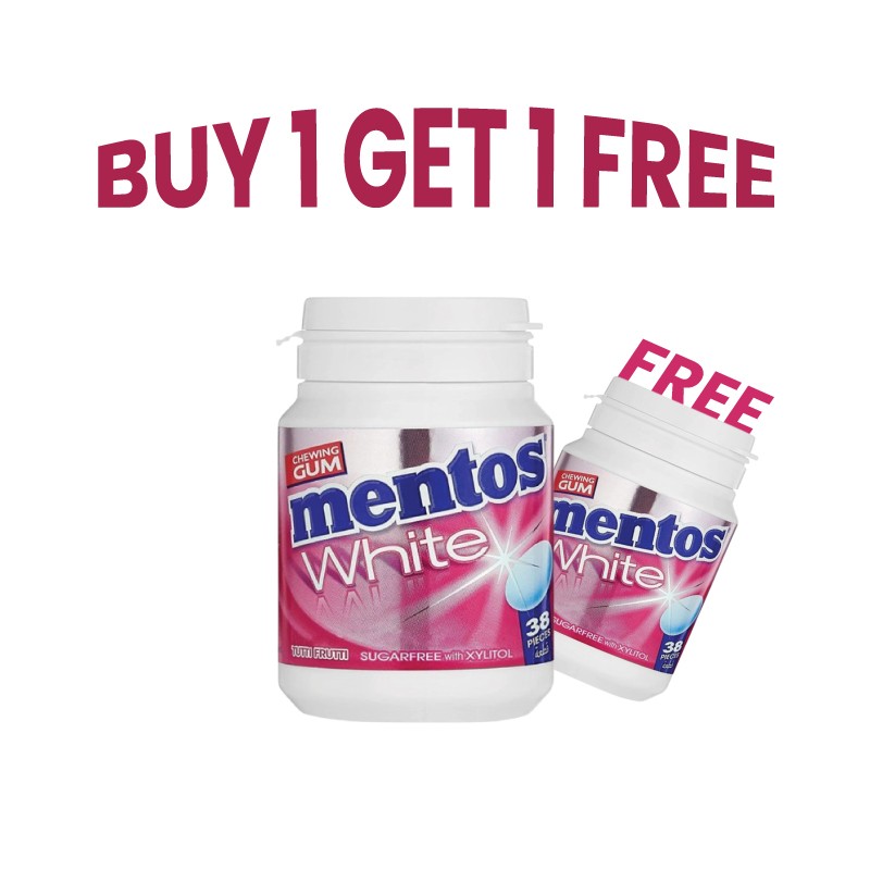 Mentos Gum Bottle Tuti Fruity 38P (1+1 OFFER)