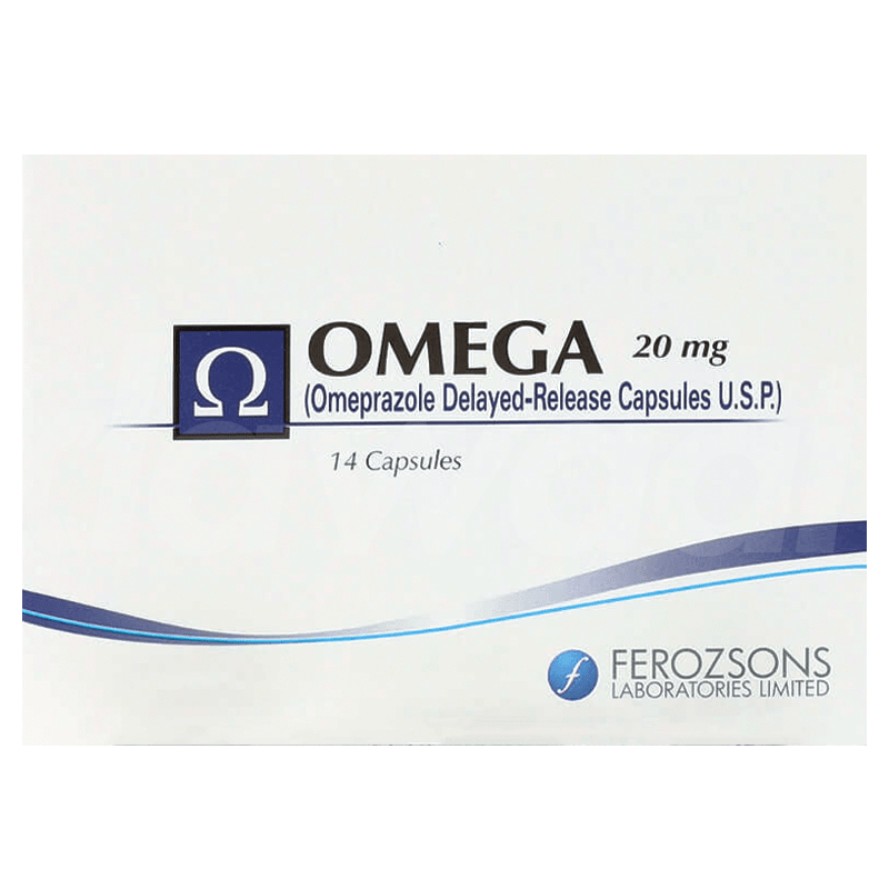 Omega Capsules 20mg (Omeprazole) Blister