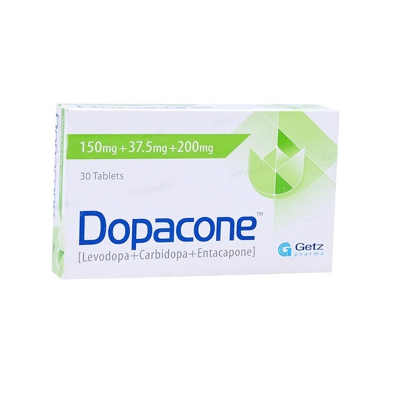 Dopacone 150+37.5+200 mg Tablet
